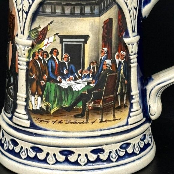 Vintage Gerz W Germany Declaration of Independence Stoneware Beer Stein Mug - Picture 4 of 9